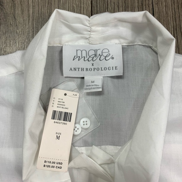 Mare Mare x Anthropologie Bow Tie-Neck Shirt Size medium NWT - Picture 7 of 12